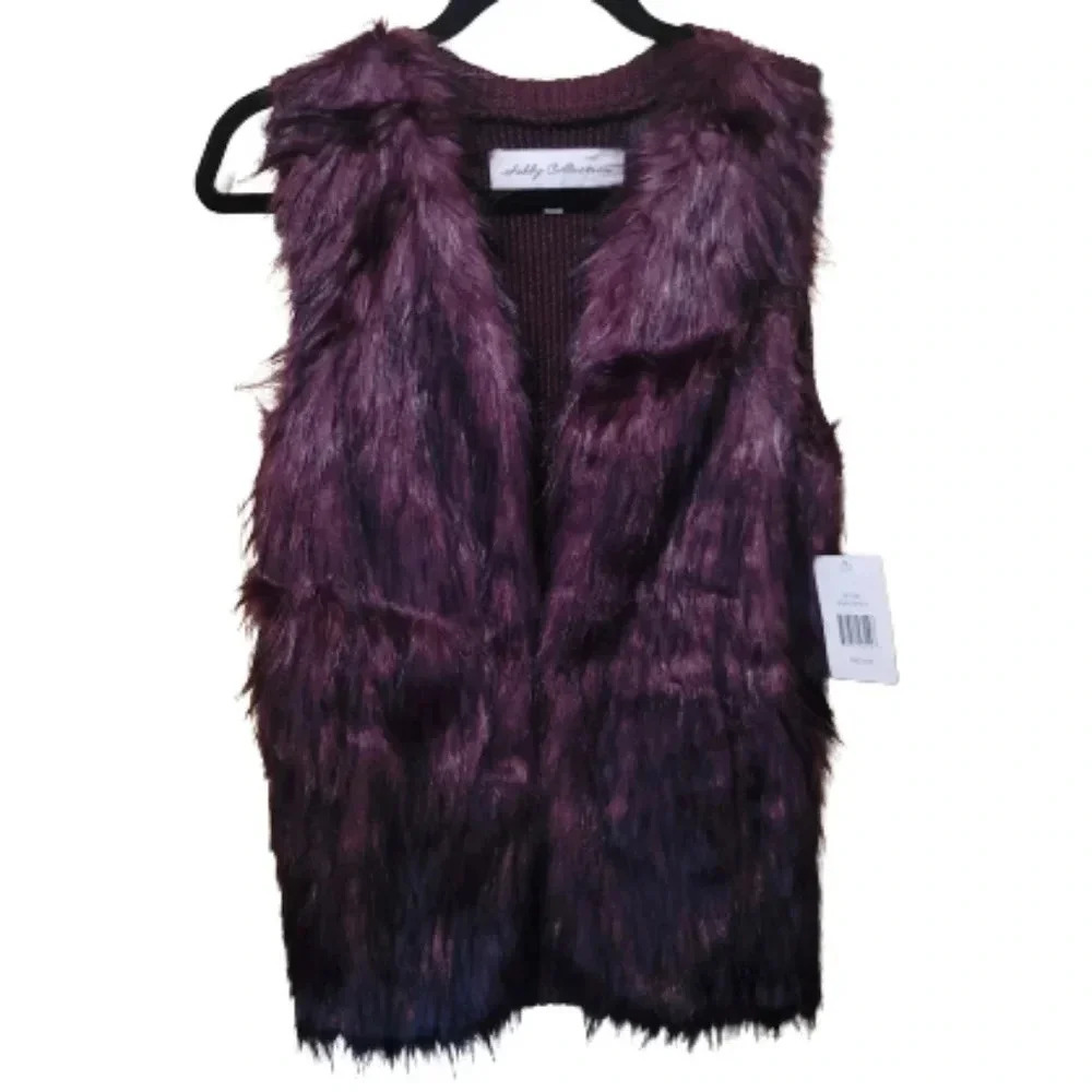 Sebby Collection Burgundy sweater vest